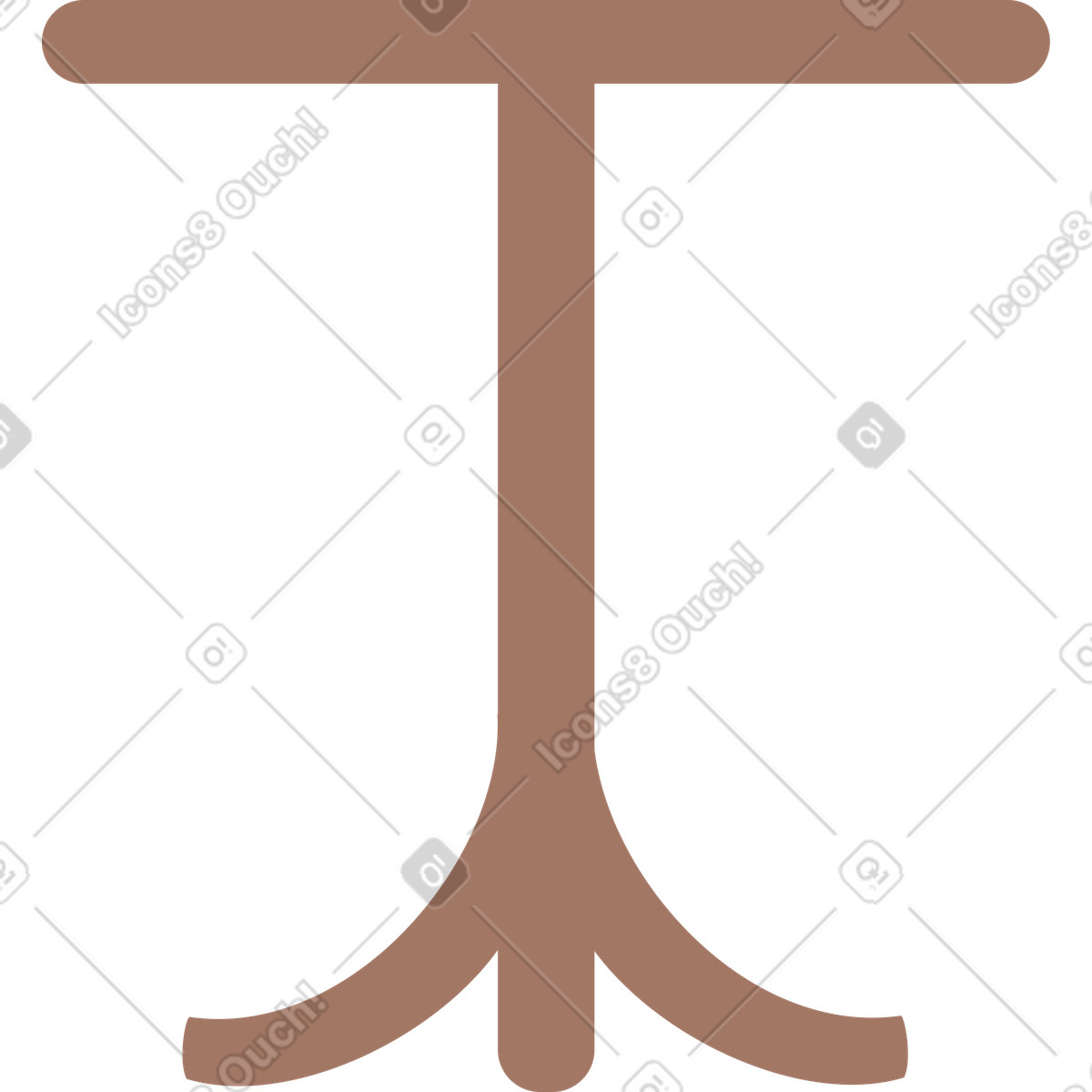 Ilustração de Mesa marrom em no estilo Lagom para baixar em PNG, SVG