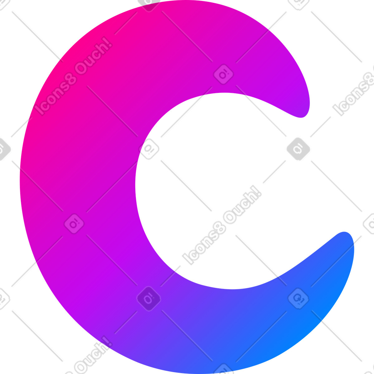 Vibrant 스타일의 달 일러스트레이션 PNG, SVG 다운로드