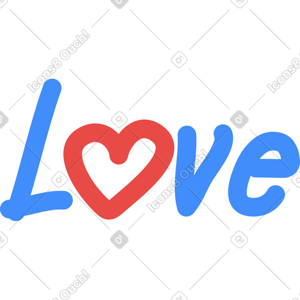 Amore illustrazione in stile Clip scarica in PNG, SVG