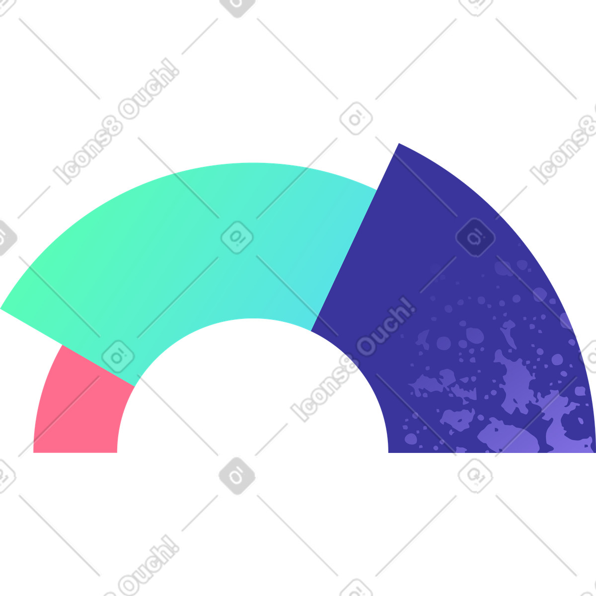 Ilustración Parte del gráfico de anillos en estilo Bright a descargar en PNG y SVG