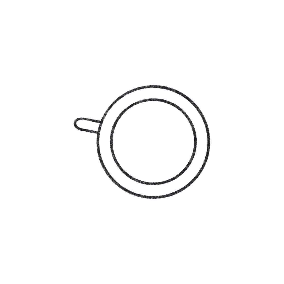Bonbon Line スタイルの Cup of coffee from above のイラストをPNG、SVG形式でダウンロード