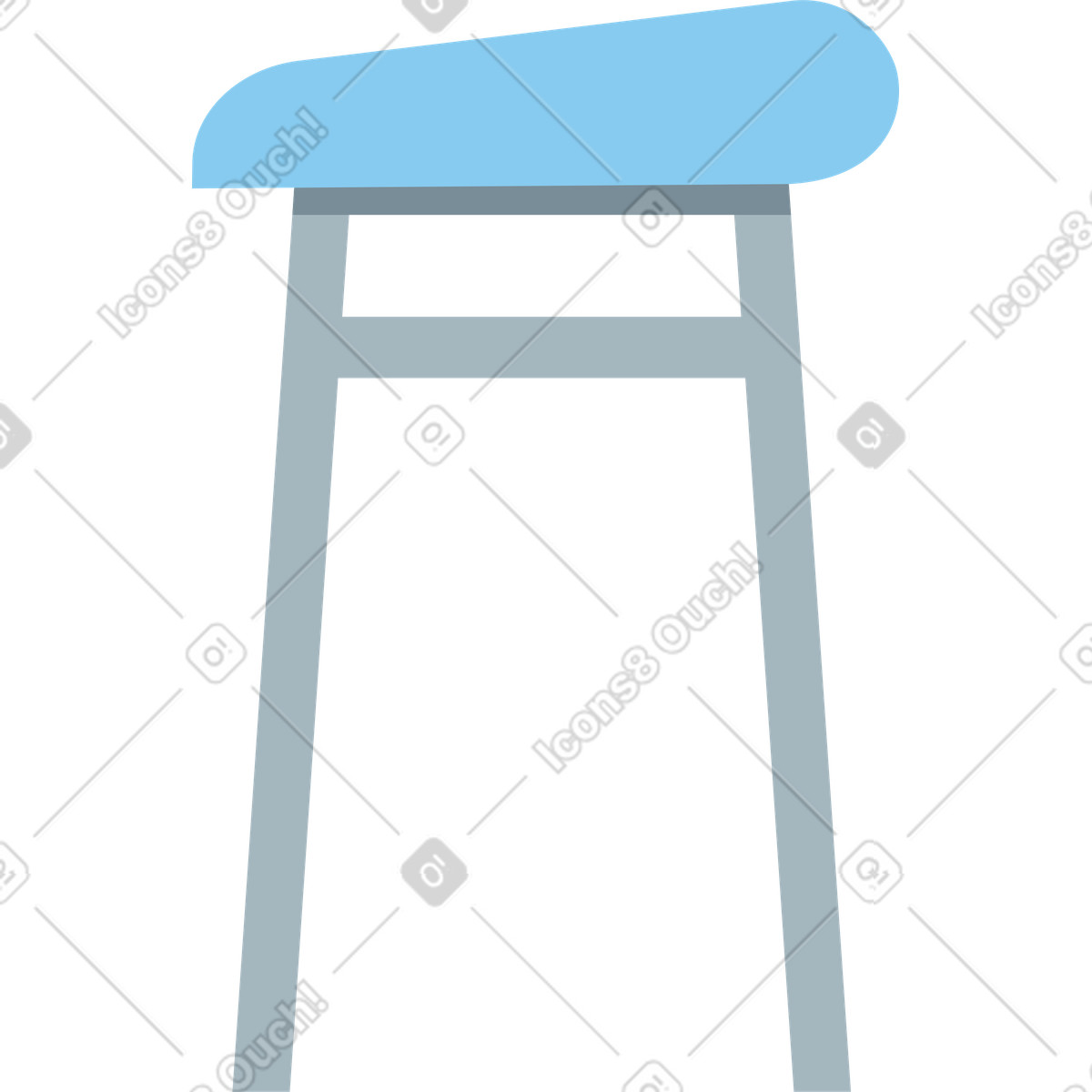 Ilustración Taburete de bar en estilo Catchy a descargar en PNG y SVG