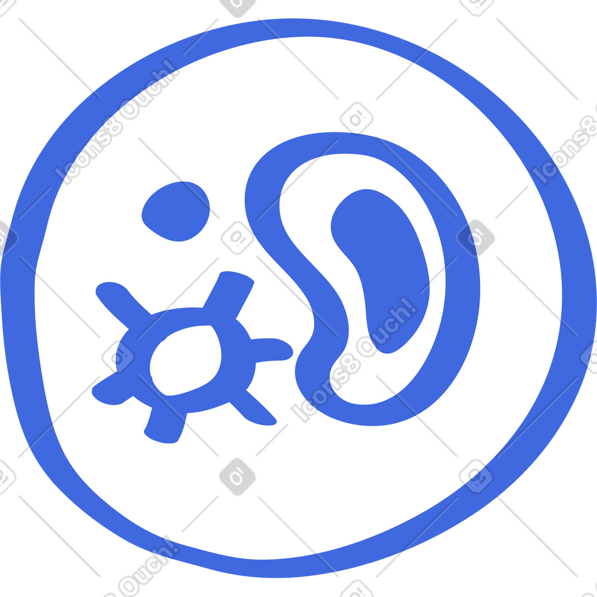 Petri dish with bacteria colony and microorganism shapes inside circle-Illustration im Ballpoint Pen-Stil als Download in PNG, SVG