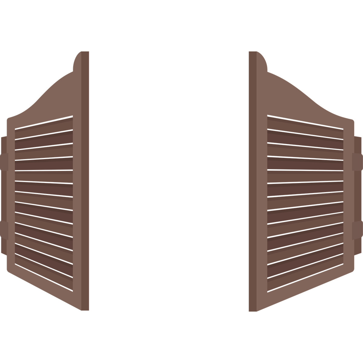 Ilustración Saloon doors en estilo Fogg a descargar en PNG y SVG