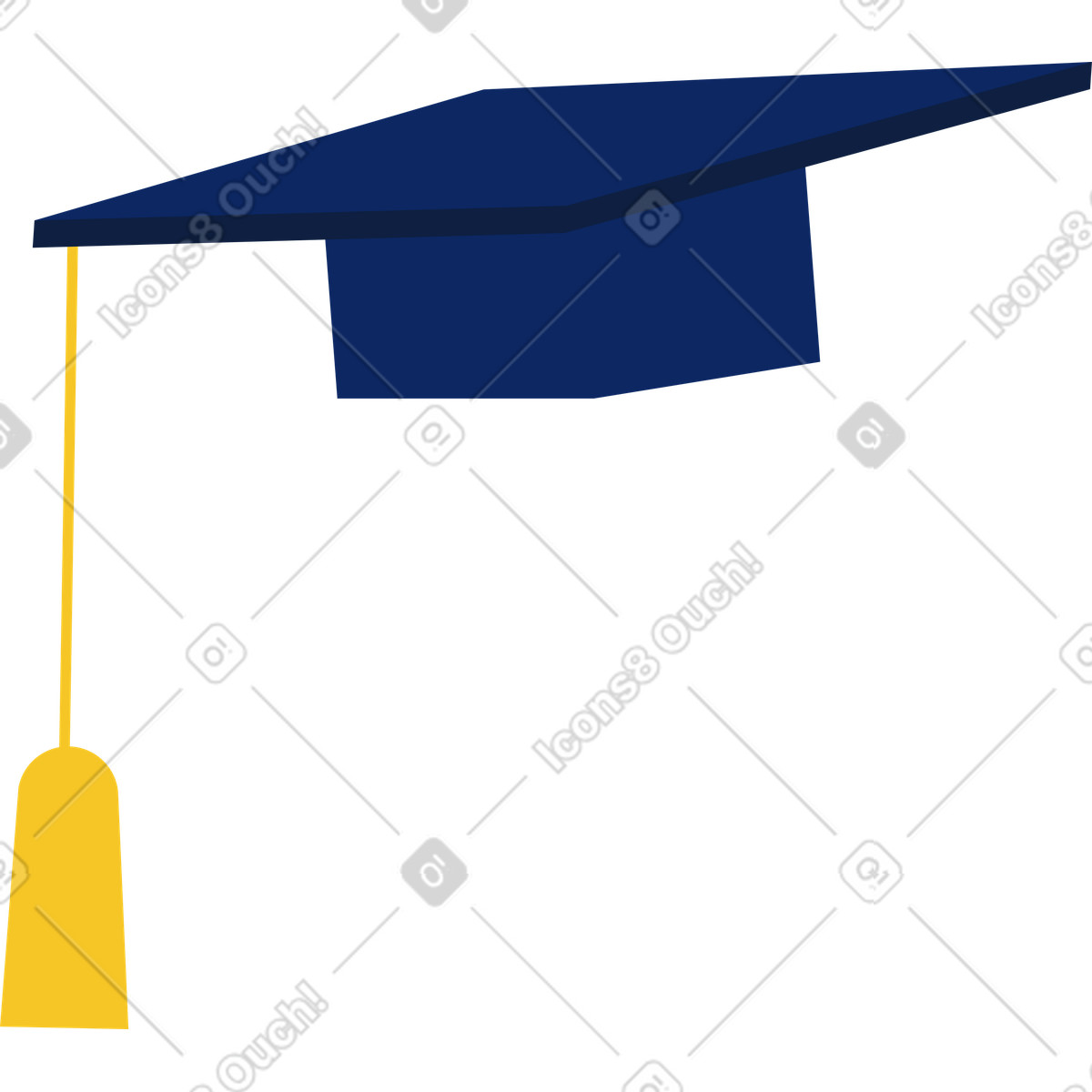 Ilustração de Chapéu graduação em no estilo Catchy para baixar em PNG, SVG