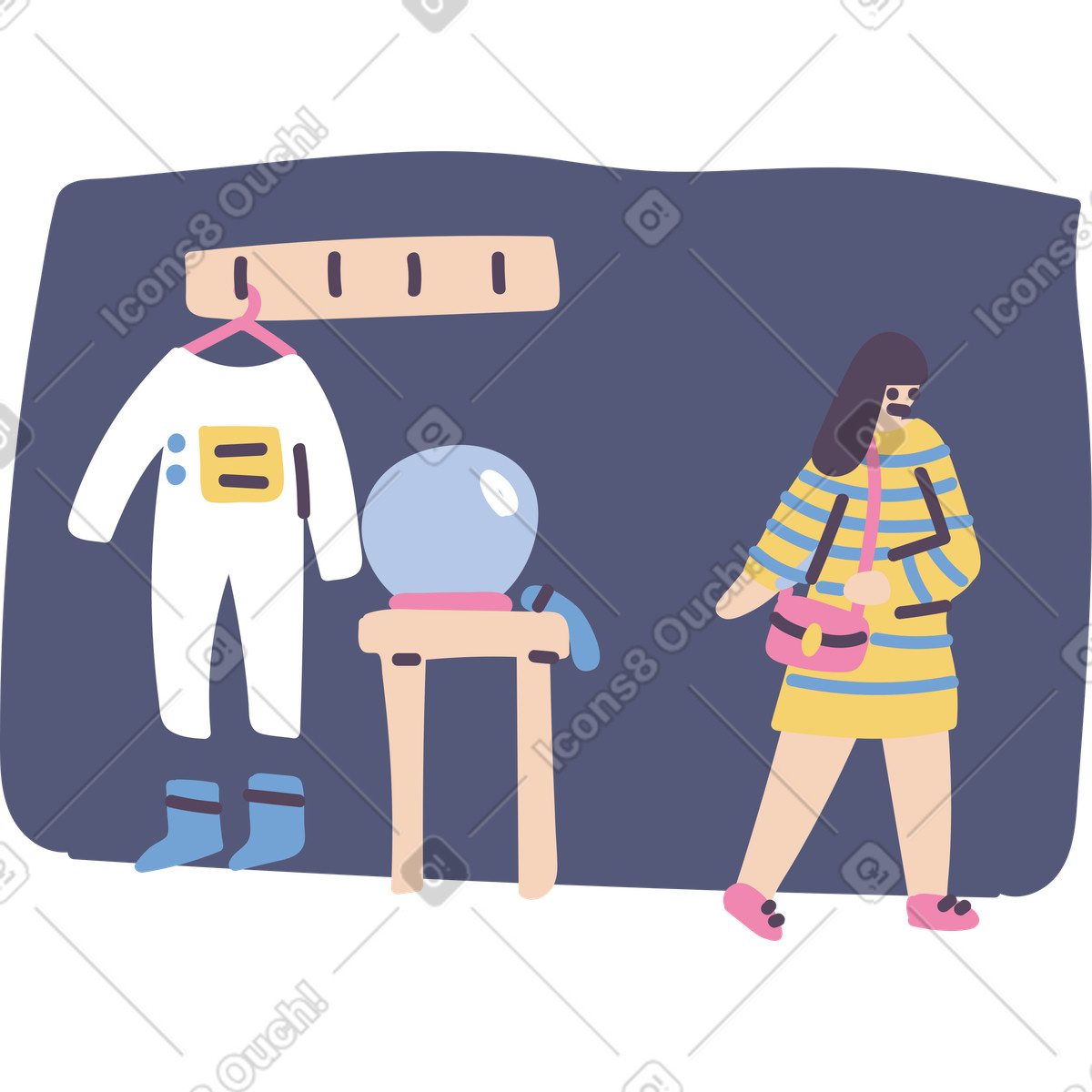 Logged out illustration in Pluto style download in PNG, SVG