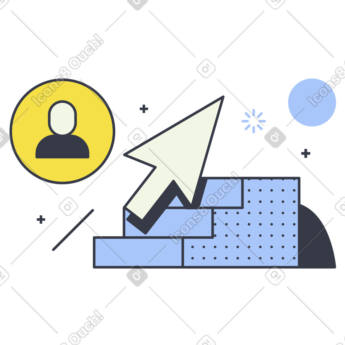 Ilustración Iniciar sesión en una cuenta personal estilo Abstract a descargar PNG y SVG