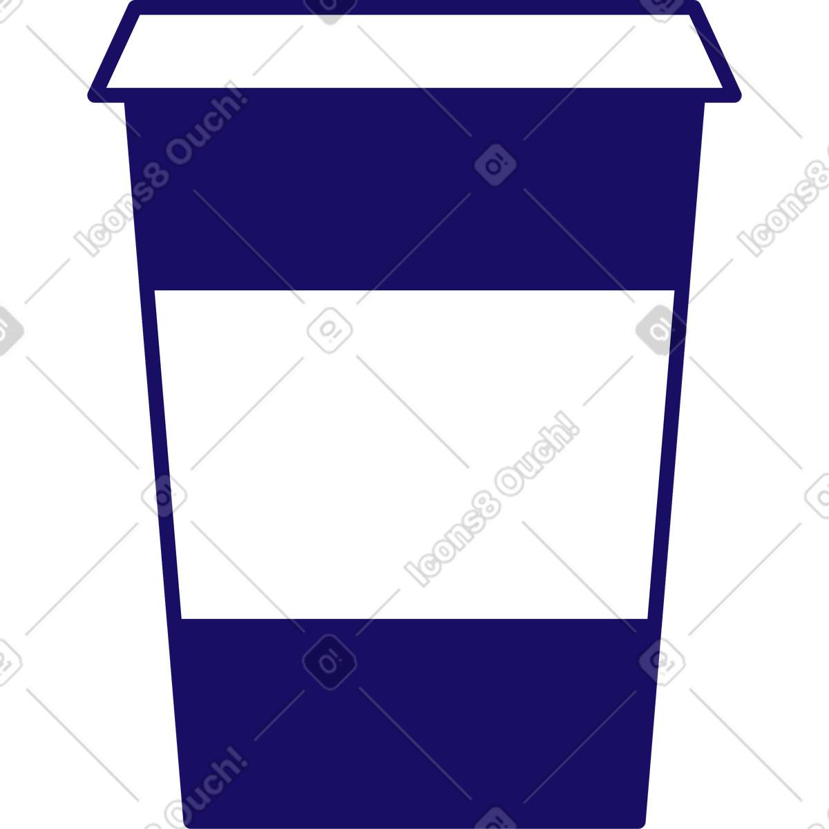 Drink in a paper cup illustration Bendy style download PNG, SVG