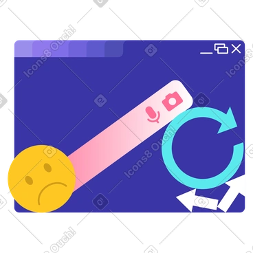 Browser tabs reloading loop, Failed page load and tab refresh PNG, SVG