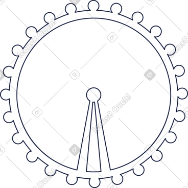 Londres building 4 line PNG, SVG