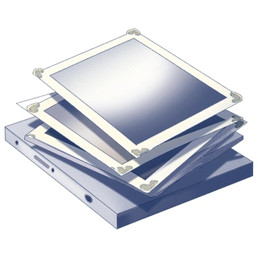 A stack of old photographs is neatly arranged on a wooden table. Each photograph has ornate "golden edges" that show signs of wear and aging. The surfaces of the photos exhibit a slight curl, indicating their age, while some corners are gently frayed. The wooden table has a rich grain texture, with visible knots and variations in the wood. Soft shadows are cast by the stack of photos, creating a subtle interplay of light and dark around the edges.