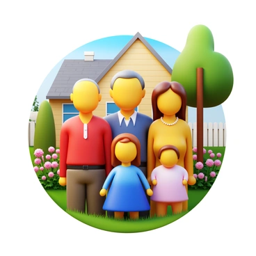 Transform a vintage family photo into a warm, nostalgic illustration with soft colors