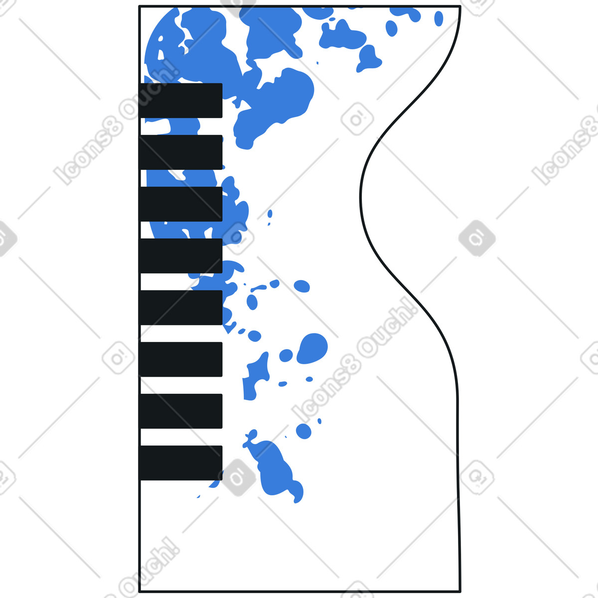Forma astratta illustrazione in stile Midnight scarica in PNG, SVG