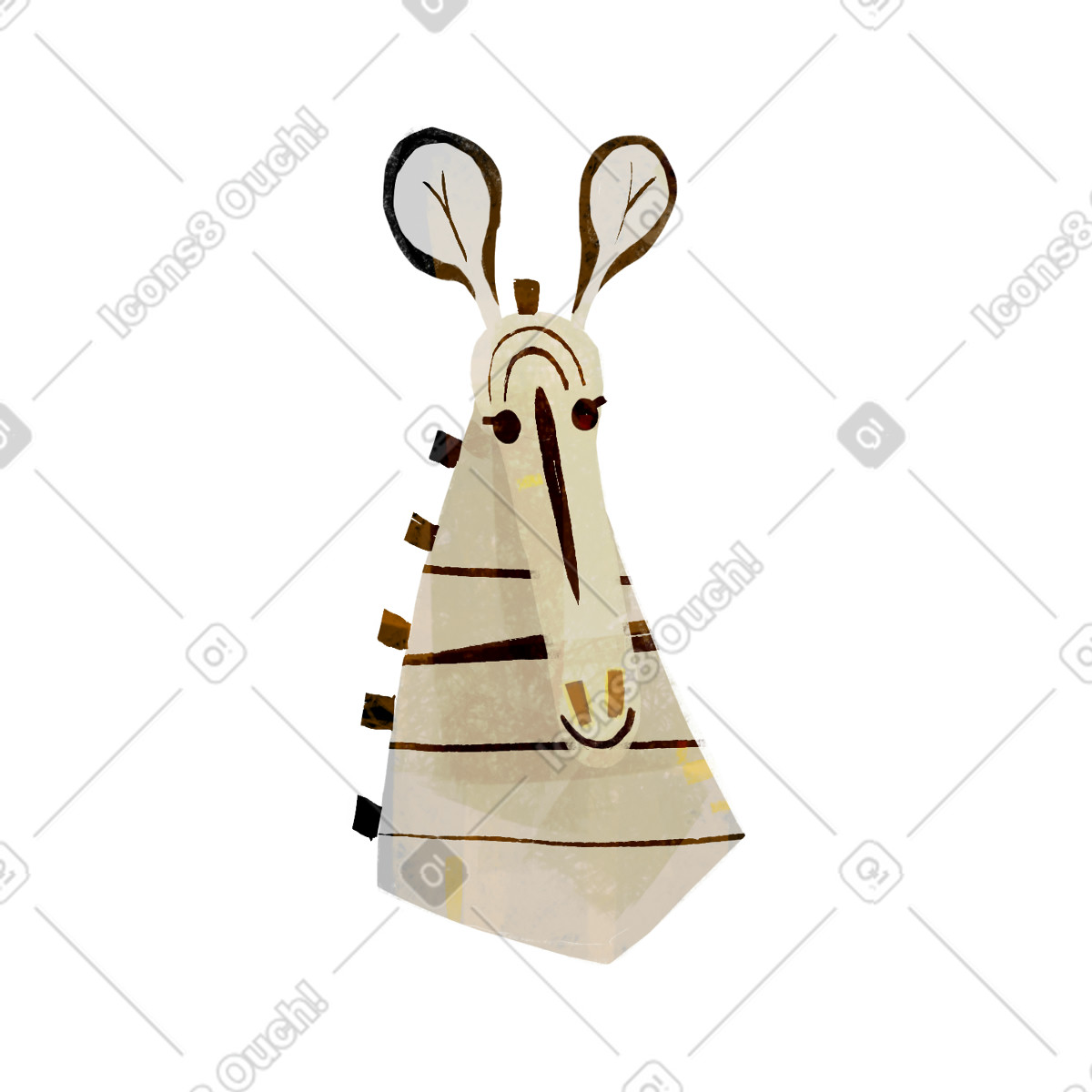 Ilustração de Zebra em no estilo Fabulous para baixar em PNG, SVG