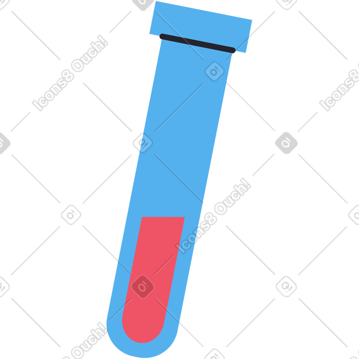 Blood tube illustration in Boba style download in PNG, SVG