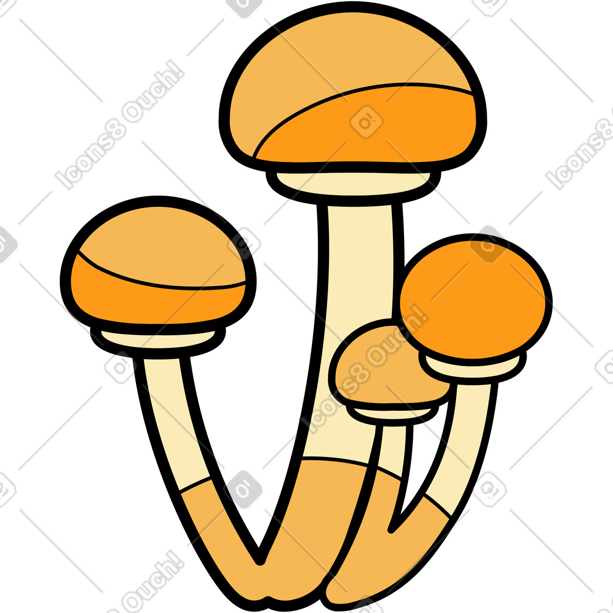 Illustration Champignons dans le style Surr à télécharger aux formats PNG, SVG