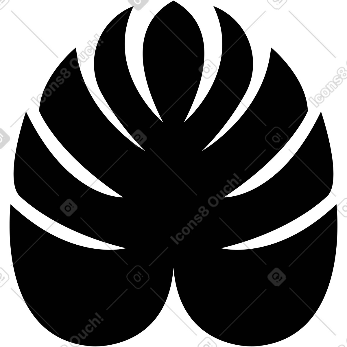 Black leaf illustration in Burgundy style download in PNG, SVG