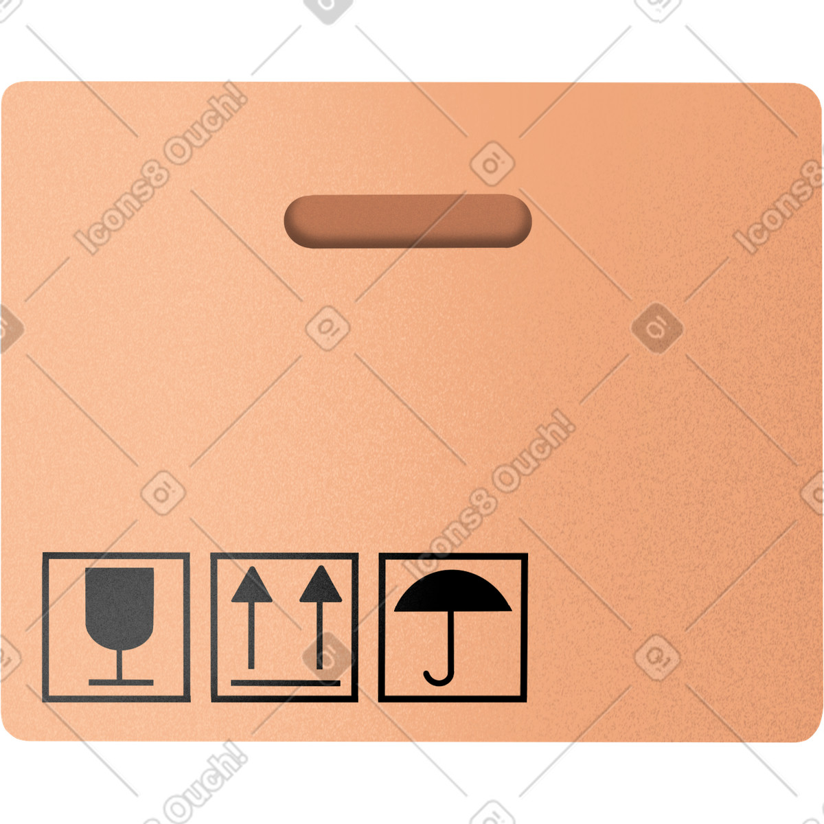 Illustration Box with label dans le style Joy à télécharger aux formats PNG, SVG