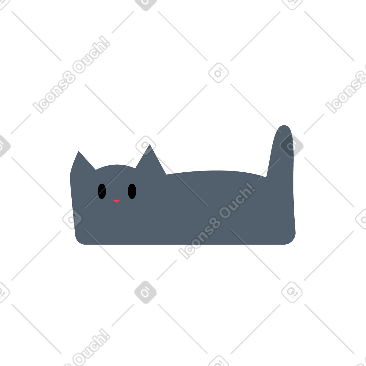 Katze aufkleber-Illustration im Everyday-Stil als Download in PNG, SVG
