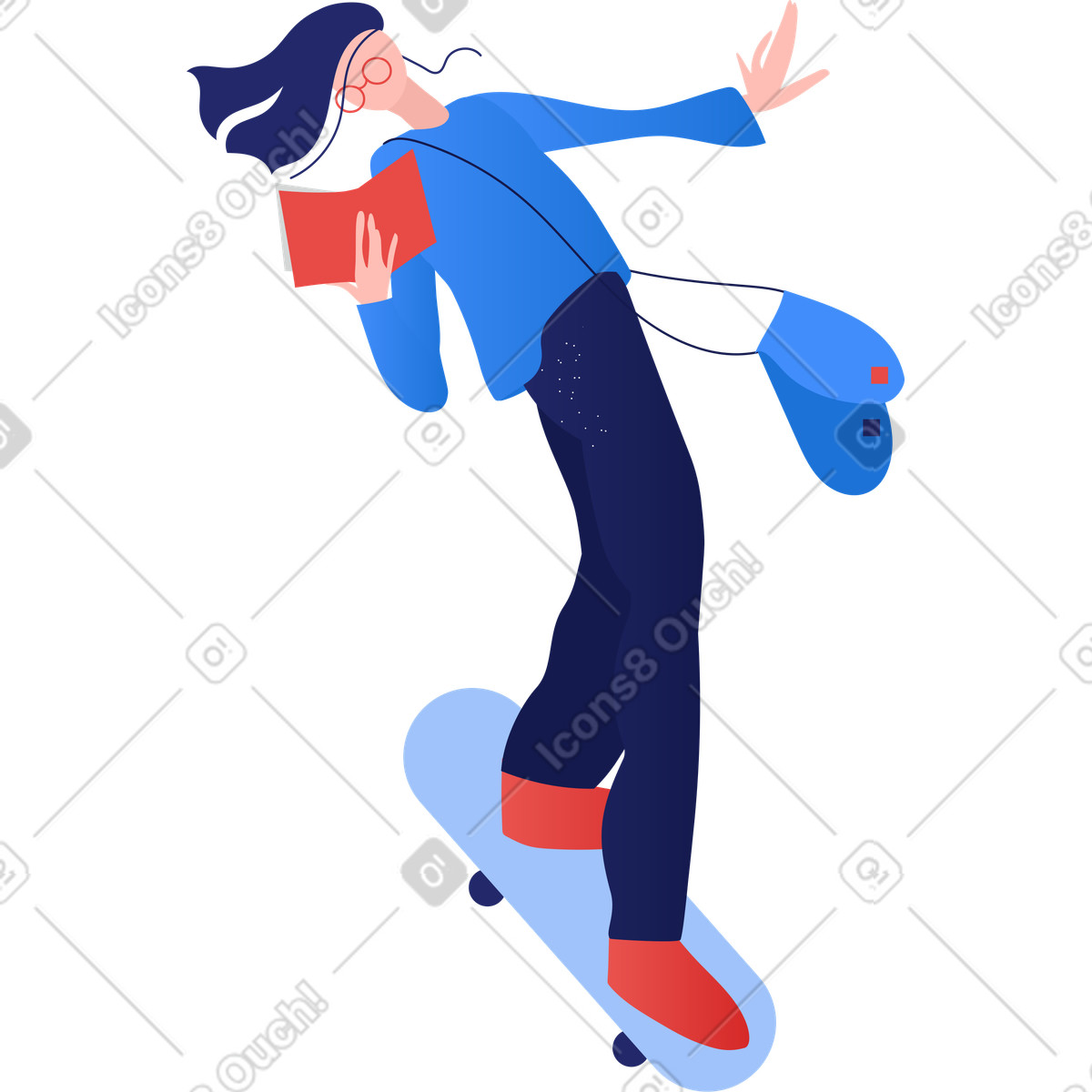 Иллюстрация Reading в стиле Clip — скачать в форматах PNG, SVG