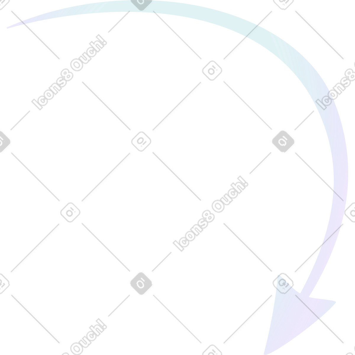 Luminous semicircular arrow illustration in Hi-tech style download in PNG, SVG