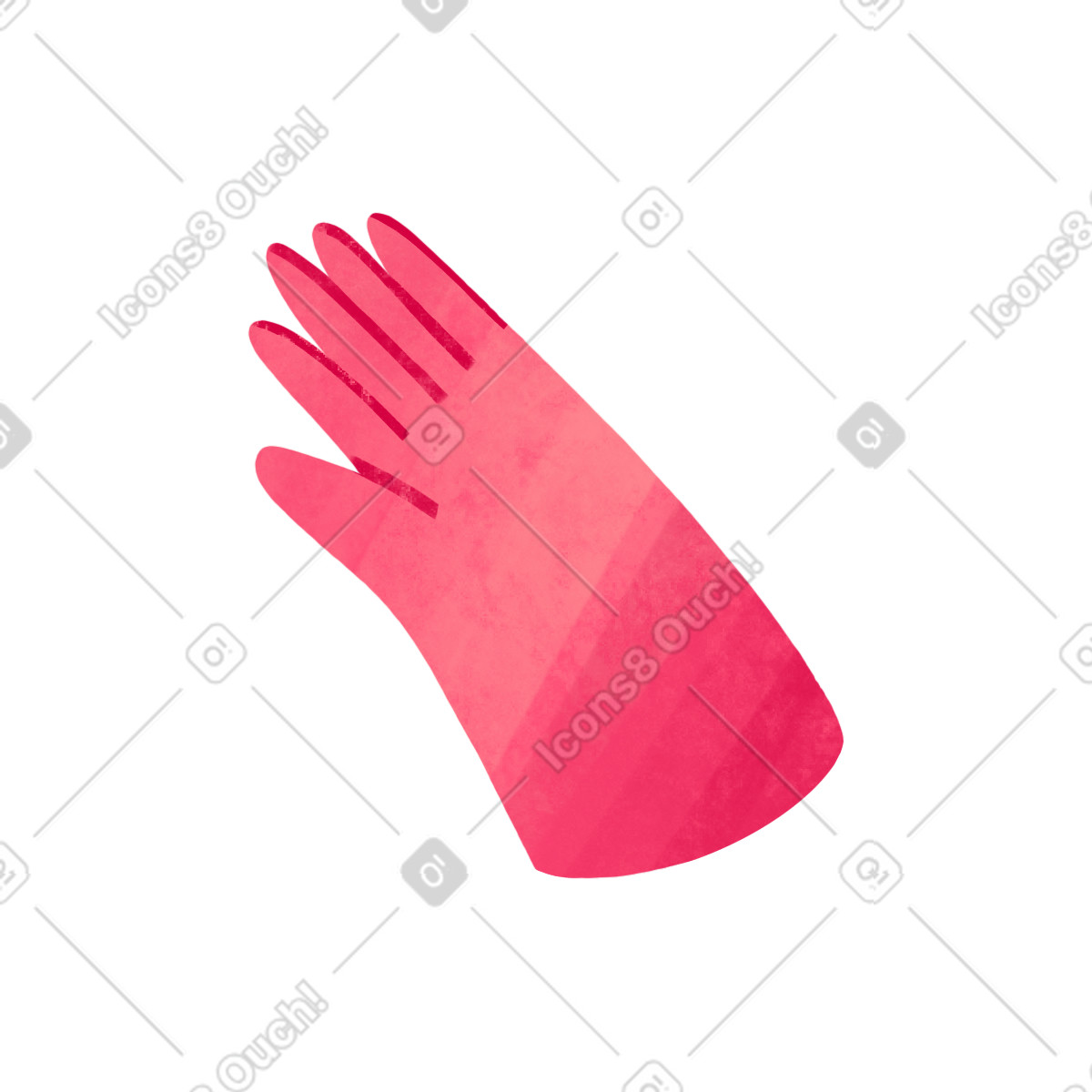 Pink rubber glove illustration in Bonbon style download in PNG, SVG