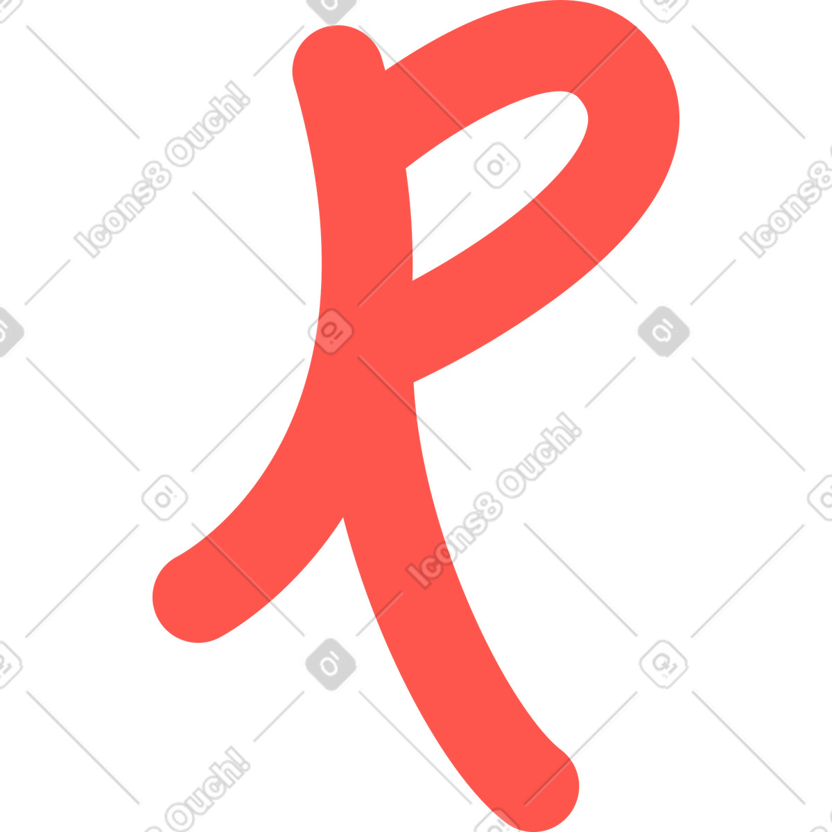 Kingdom スタイルの Red uppercase R のイラストをPNG、SVG形式でダウンロード