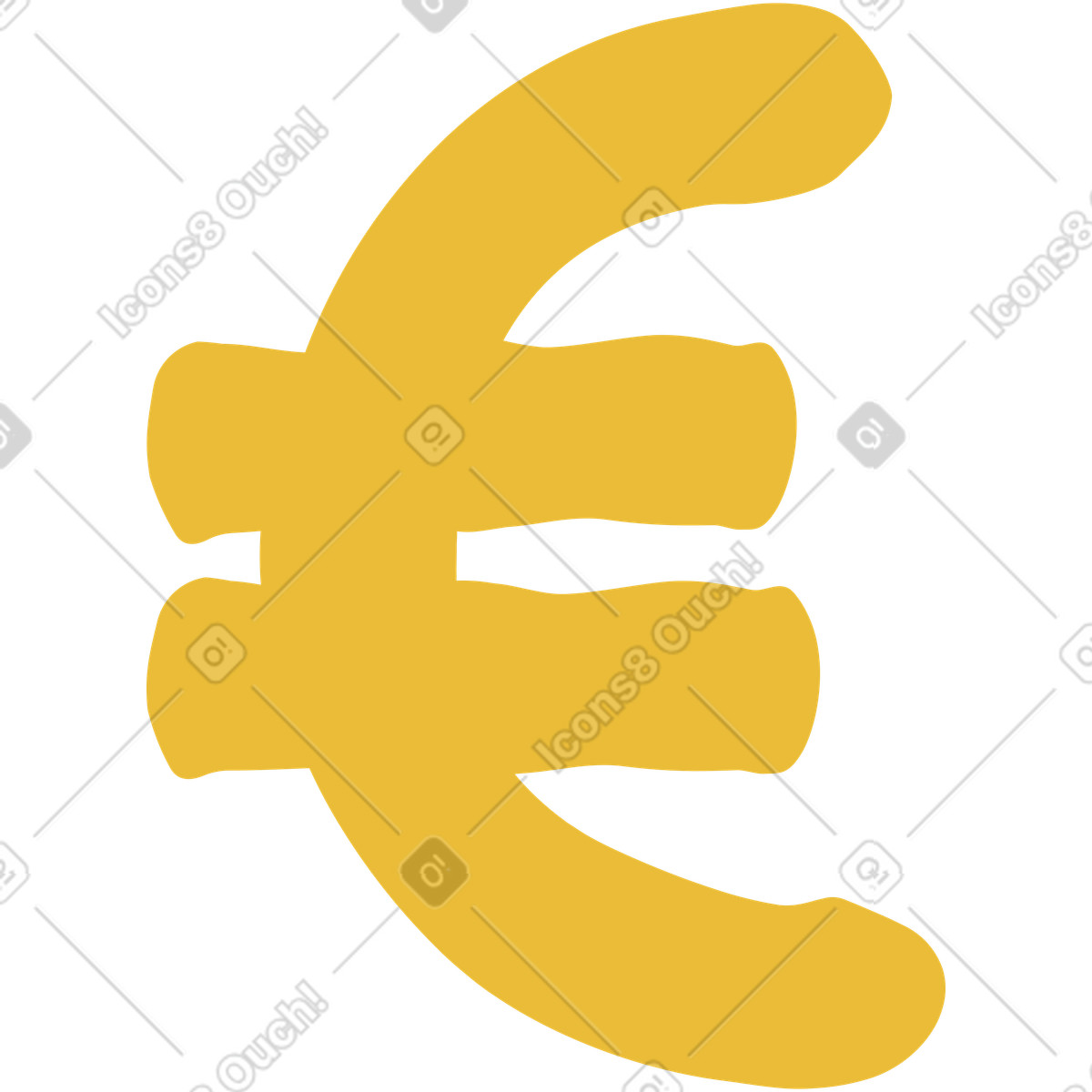 Euro illustrazione in stile Stripy scarica in PNG, SVG
