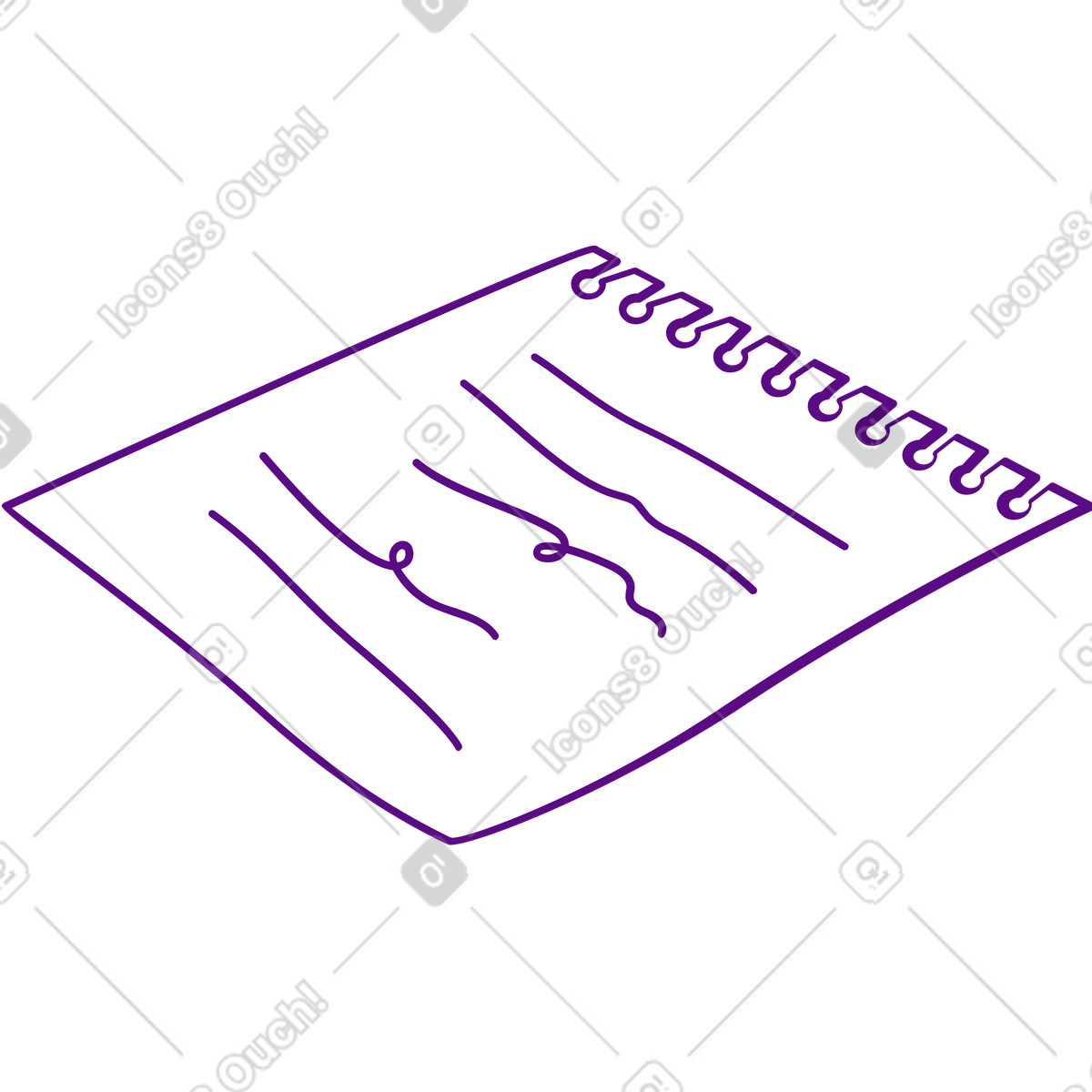 Foglio di quaderno illustrazione in stile Storyline scarica in PNG, SVG