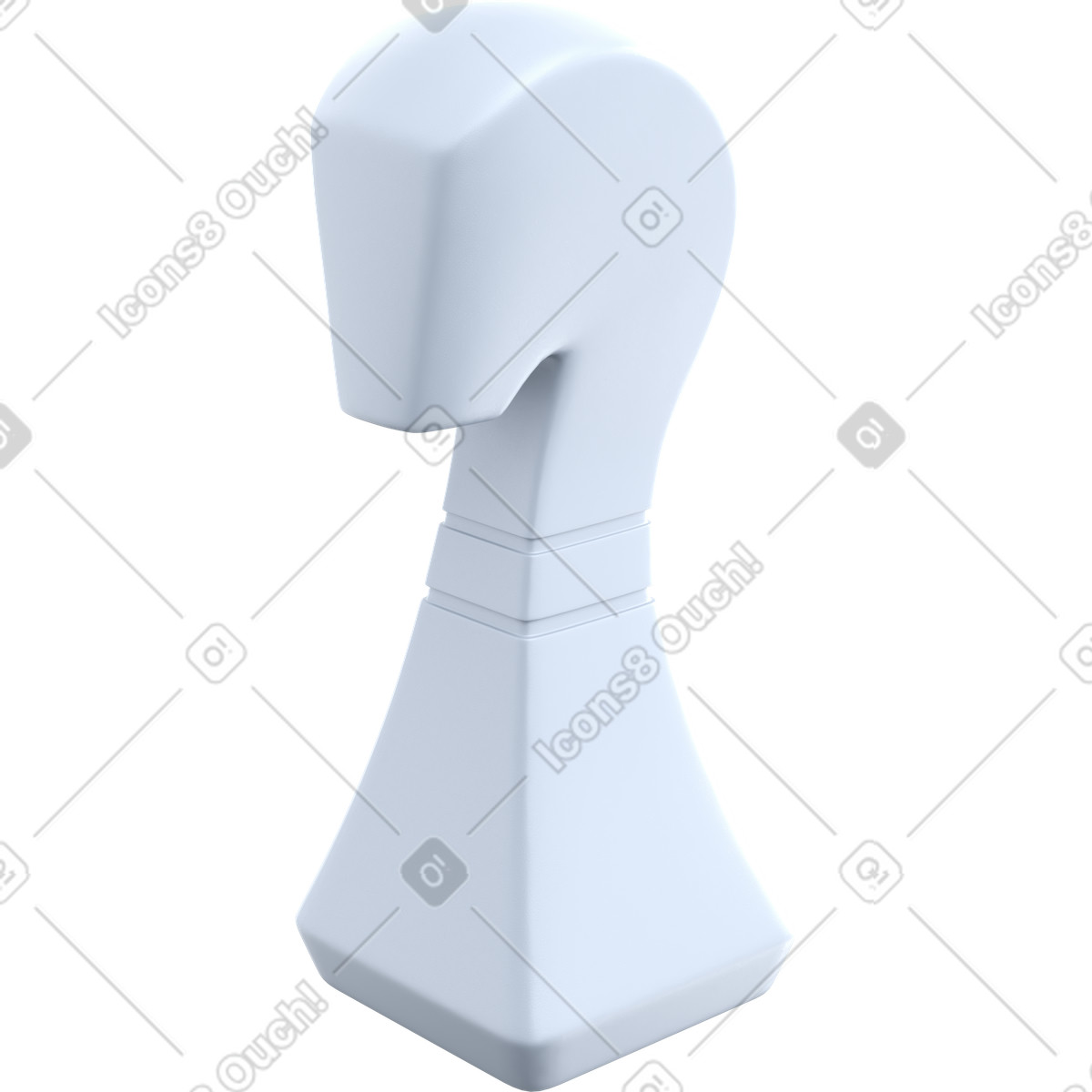 Иллюстрация Strategic decision making with white knight chess piece в стиле 3D Pro — скачать в форматах PNG, SVG