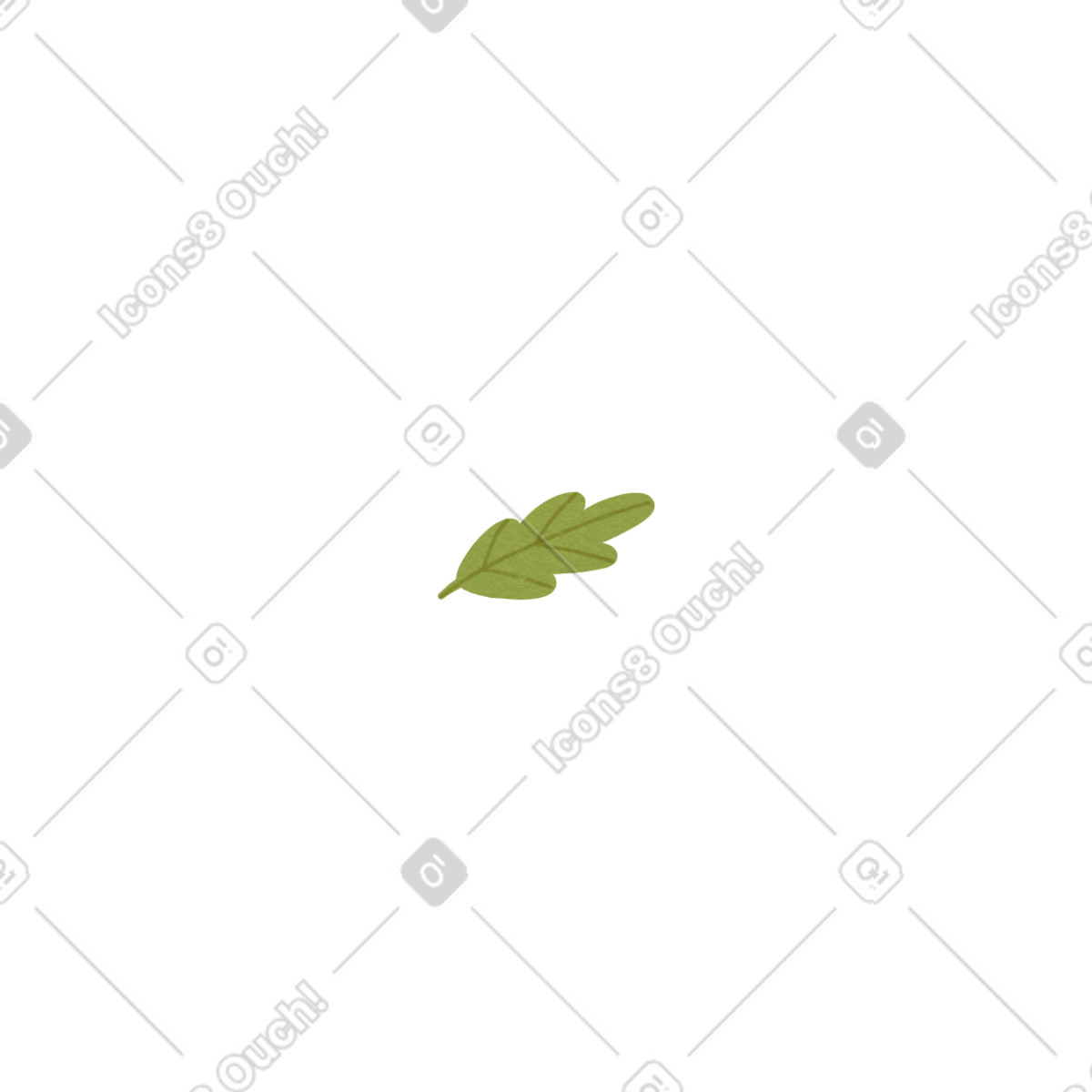 Goose 스타일의 Green leaf 일러스트레이션 PNG, SVG 다운로드