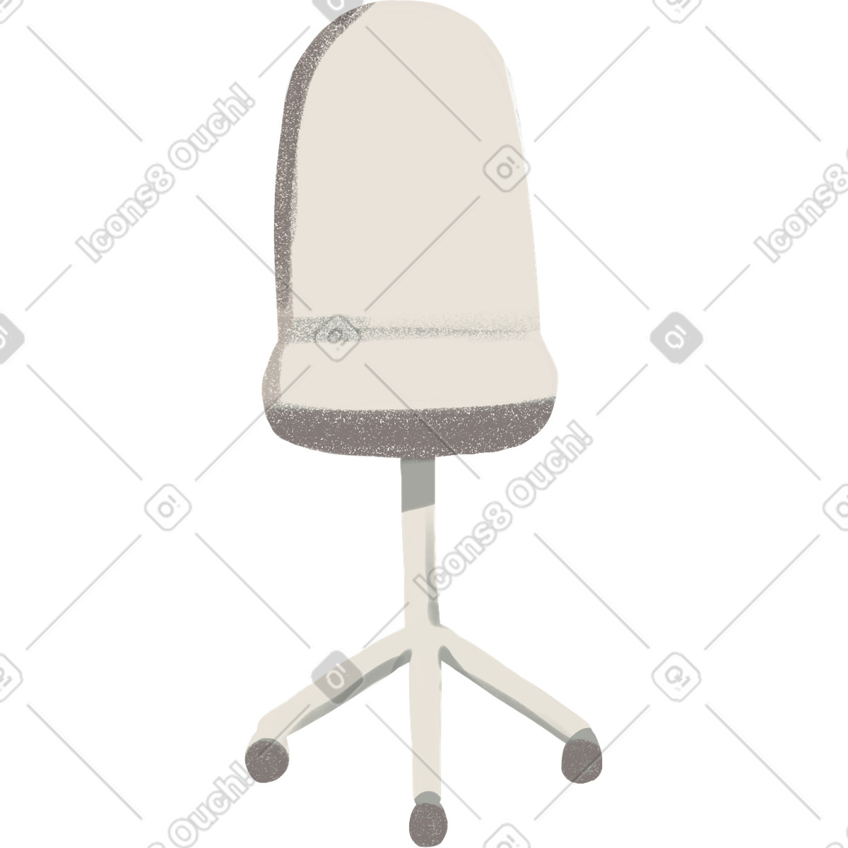 Ilustração de Office chair on wheels with backrest em no estilo Ikigai para baixar em PNG, SVG