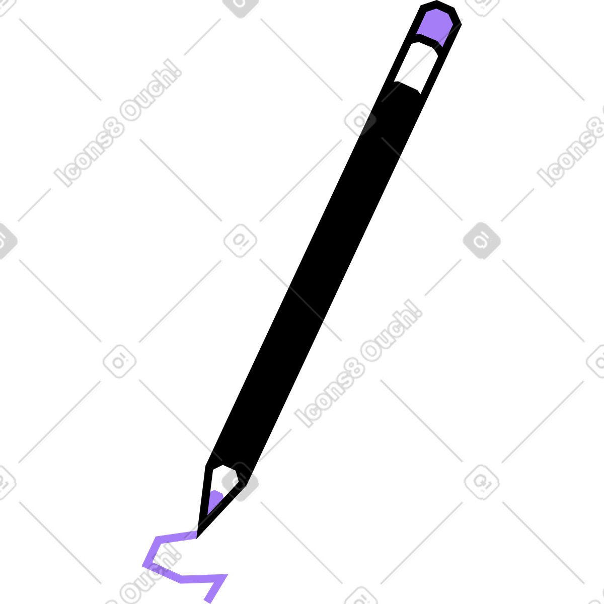 Иллюстрация Карандаш в стиле Amethyst — скачать в форматах PNG, SVG