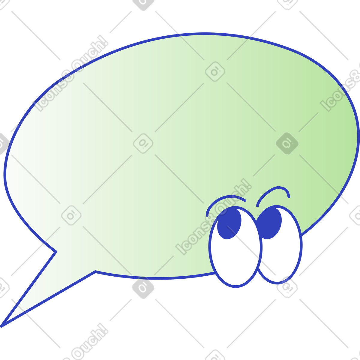Speech bubble illustration in Eyeful style download in PNG, SVG