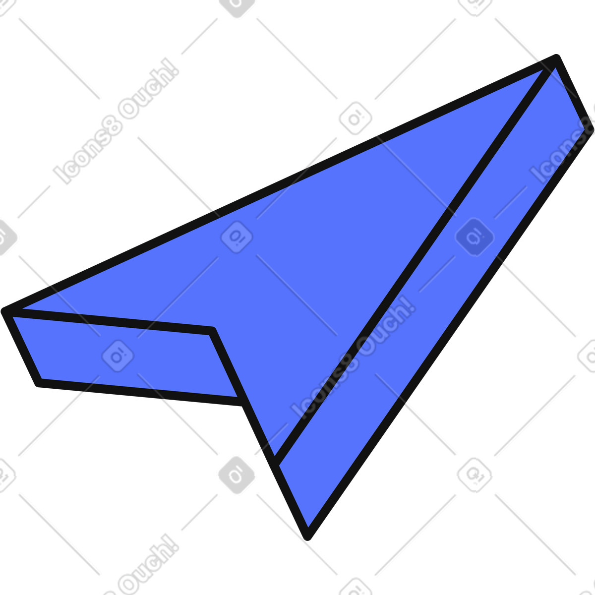 Illustration Paper airplane symbol for sending messages in email application dans le style Main à télécharger aux formats PNG, SVG