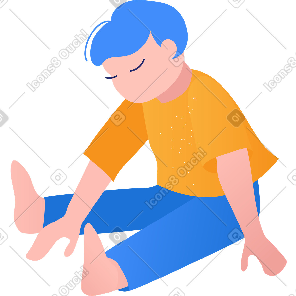 Kid illustration in Clip style download in PNG, SVG
