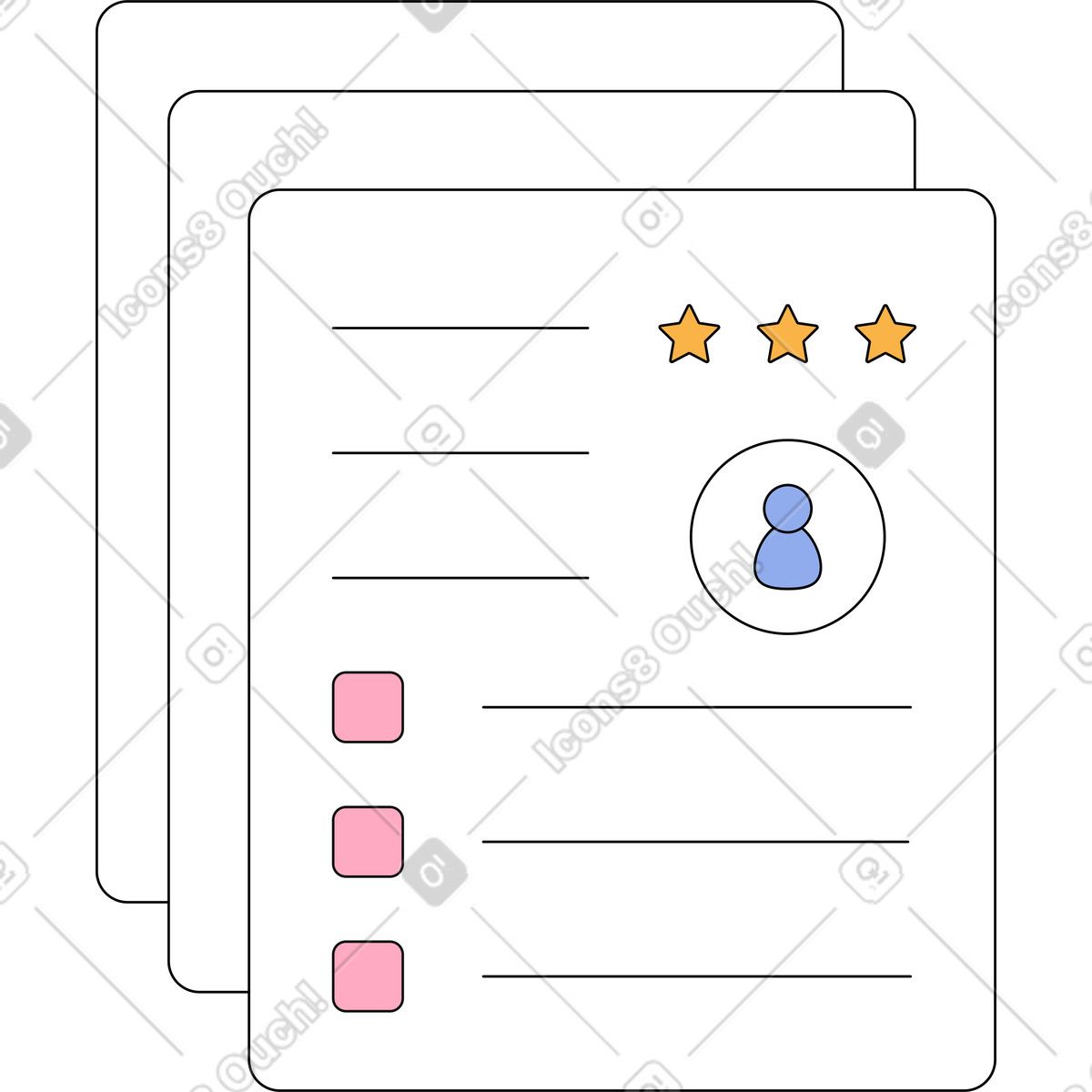 Illustration Documents dans le style Bloom à télécharger aux formats PNG, SVG