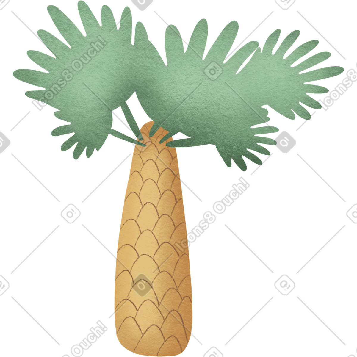 Ilustración Palma en estilo Experimental a descargar en PNG y SVG