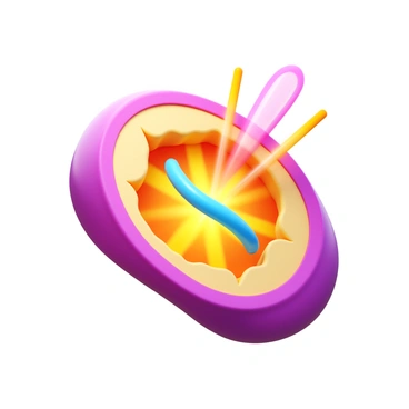 A 3D icon depicting "energy" in vibrant colors flowing through a "cross-section of bone marrow." The bone marrow should be shown with a "spongy texture," while the energy is represented as "radiant streams" of light moving throughout the marrow. Surrounding the marrow, there can be a "soft glow" to emphasize the energy flow.