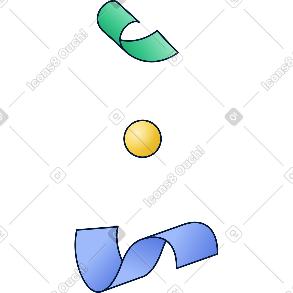 Party decorations illustration in Neat style download in PNG, SVG