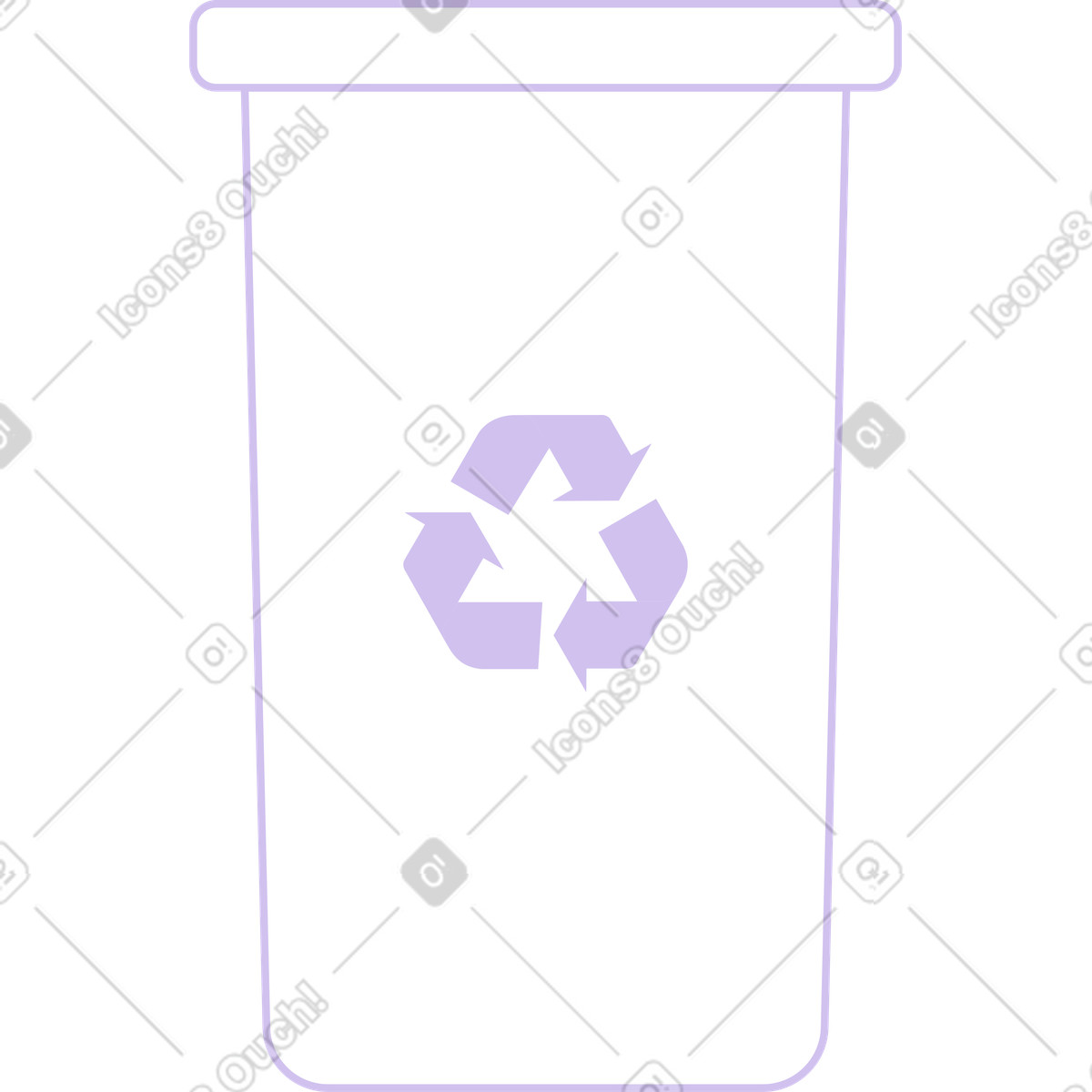 Illustration Poubelle de recyclage dans le style Folks à télécharger aux formats PNG, SVG