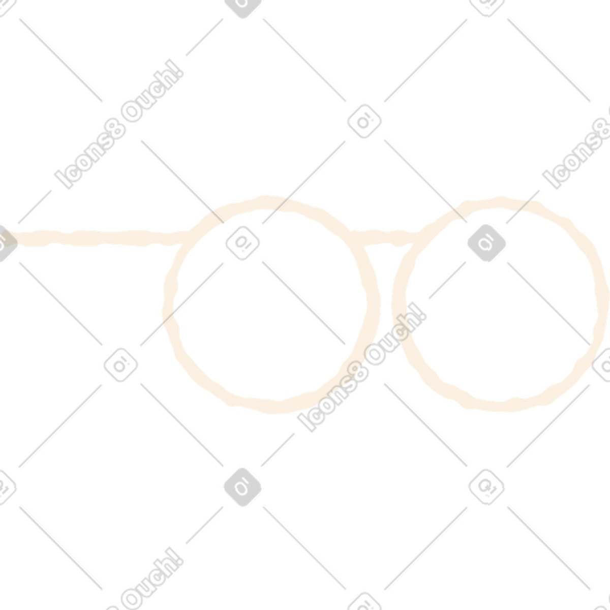 Brille seitenansicht-Illustration im Pablo-Stil als Download in PNG, SVG