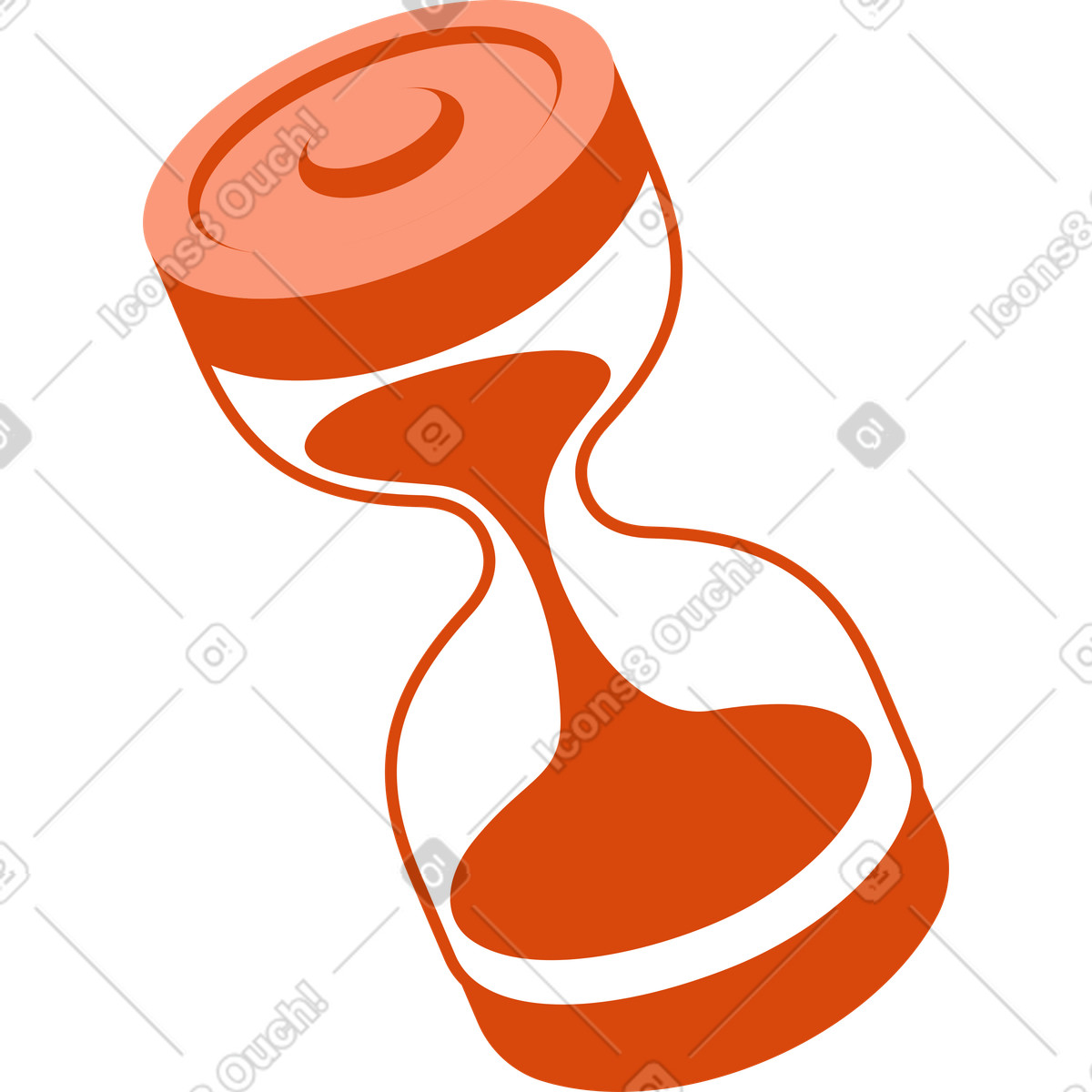 Illustration Sablier dans le style Orange à télécharger aux formats PNG, SVG
