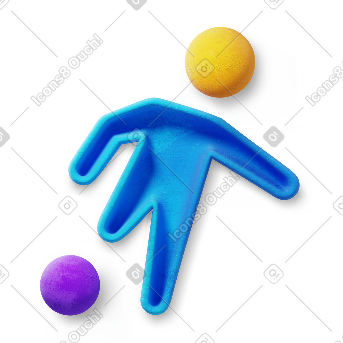 Playing soccer illustrazione in stile 3D Microsoft Fluent illustration scarica in PNG, SVG