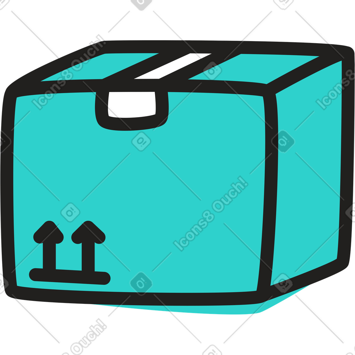 Paket-Illustration im Little-Stil als Download in PNG, SVG