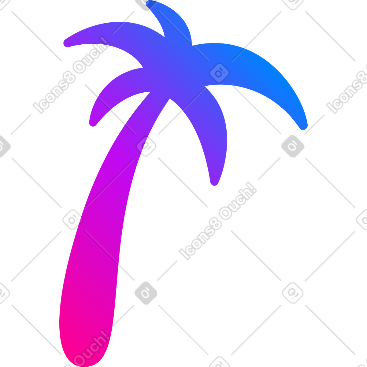 Palm illustration in Vibrant style download in PNG, SVG