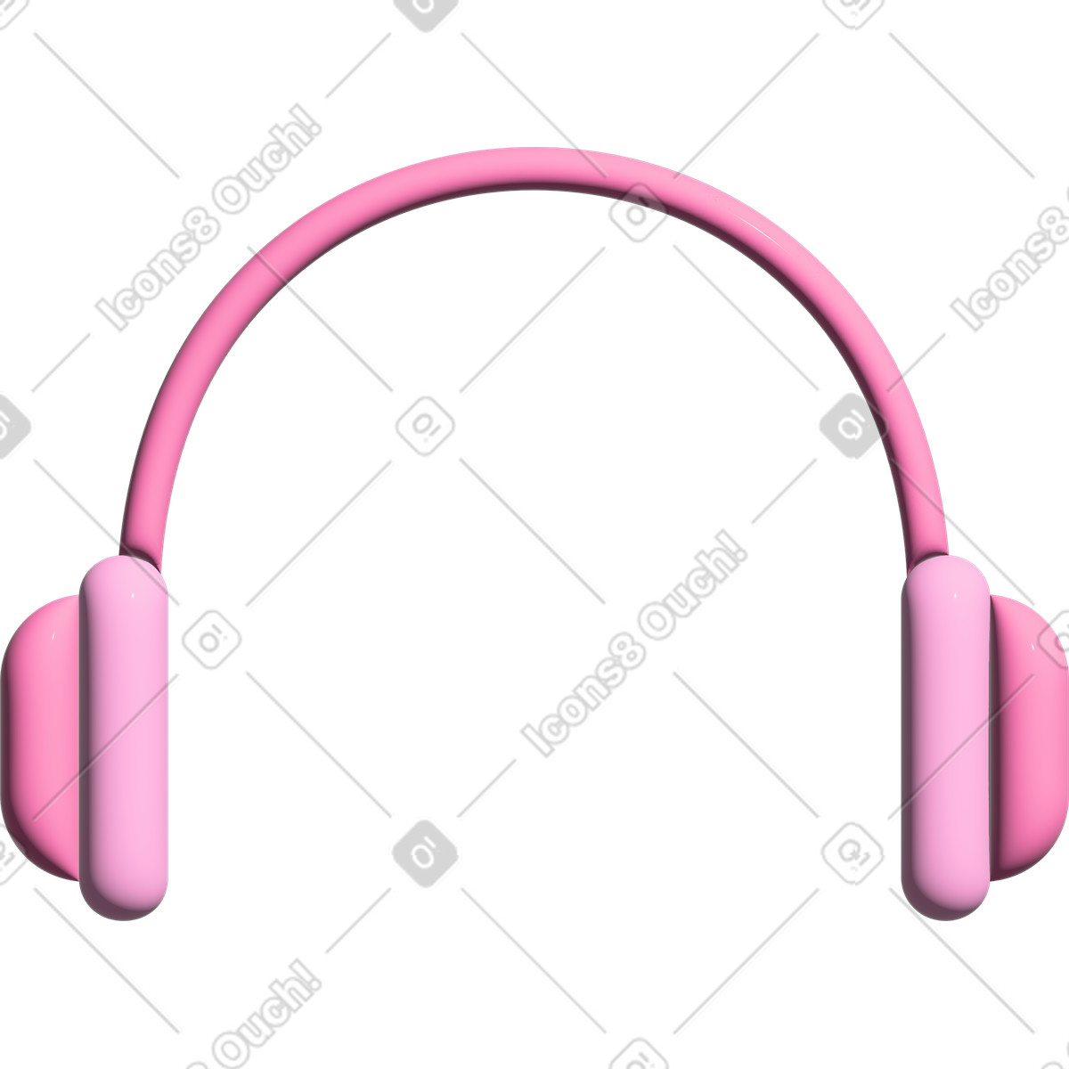 Ilustração de Grandes fones ouvido rosa em no estilo Cartoony para baixar em PNG, SVG