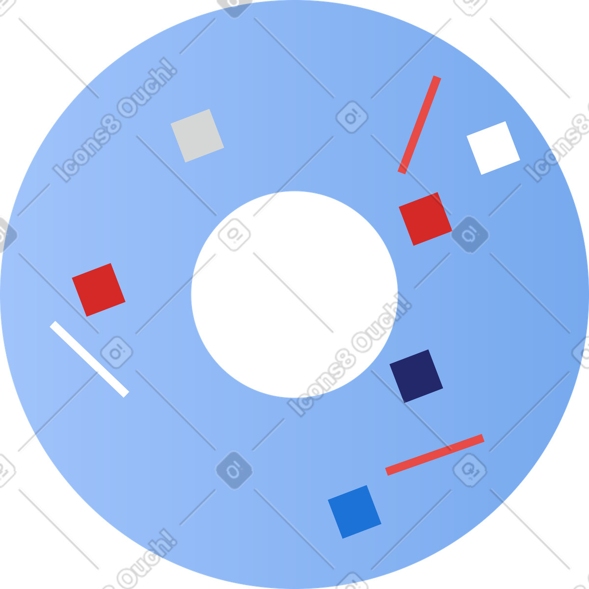 Kuchen-Illustration im Clip-Stil als Download in PNG, SVG