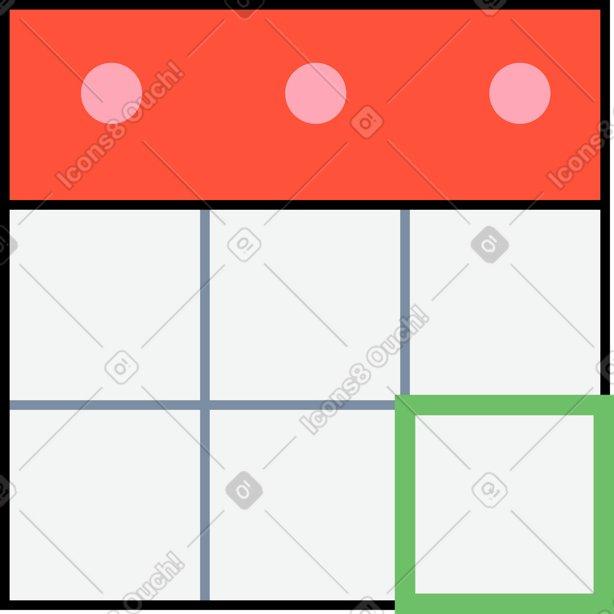 Ilustração de Calendário em no estilo Kindy para baixar em PNG, SVG