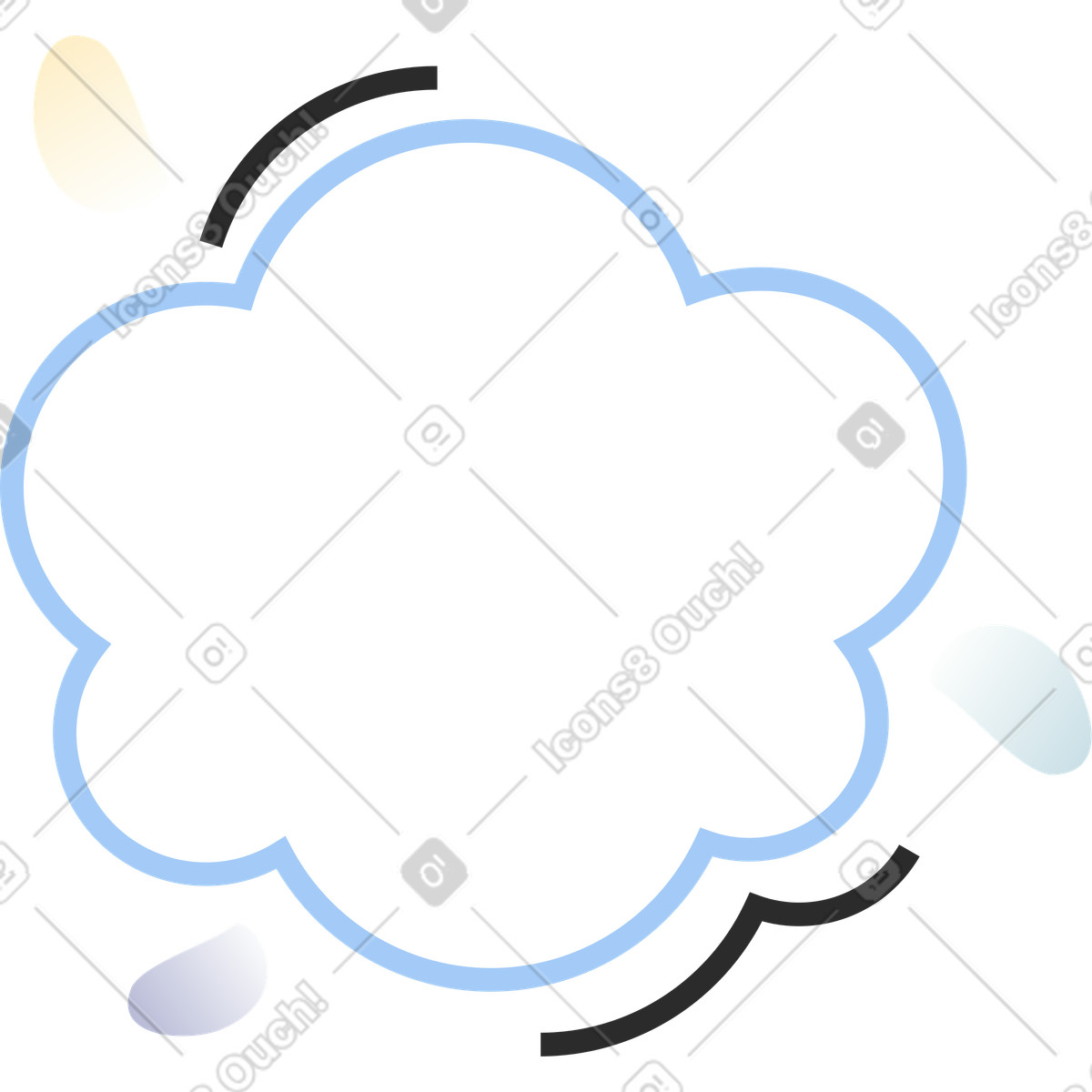 下载 Marginalia 风格的 Speech bubble 插画，支持 PNG、SVG 格式
